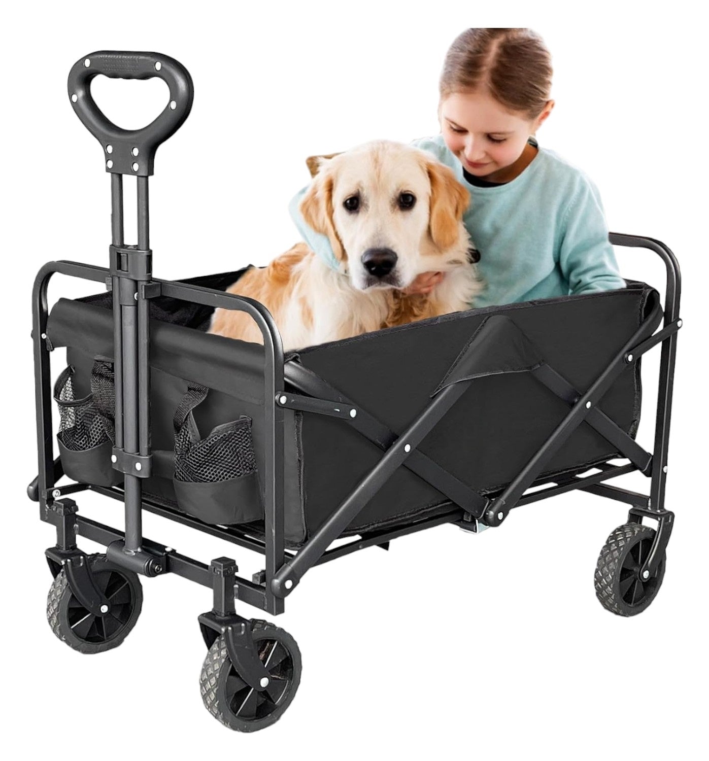 Carrito Compras Carga Plegable 4 Ruedas Camping